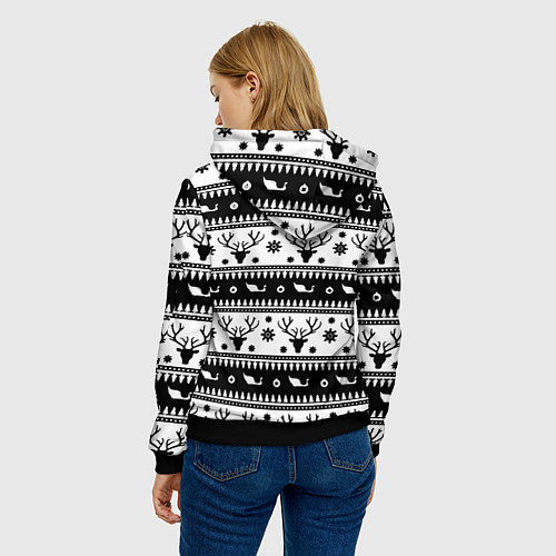 Женская толстовка Rainbow six winter pattern / 3D-Черный – фото 4