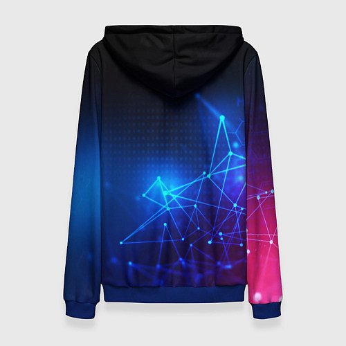 Женская толстовка Герб РФ абстракция текстура / 3D-Синий – фото 2