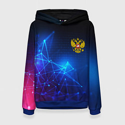 Женская толстовка Герб РФ абстракция текстура