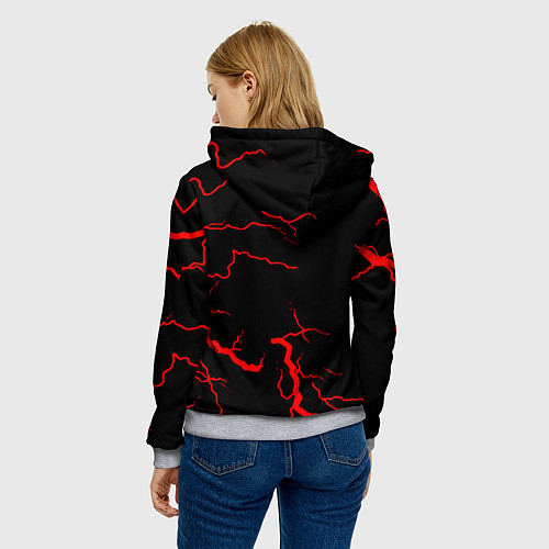 Женская толстовка Doom молнии / 3D-Меланж – фото 4