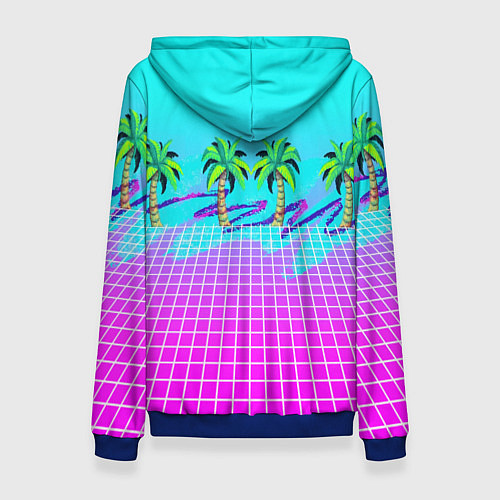 Женская толстовка Vice city tropic collection / 3D-Синий – фото 2