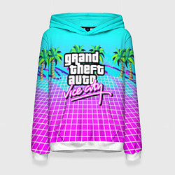 Толстовка-худи женская Vice city tropic collection, цвет: 3D-белый