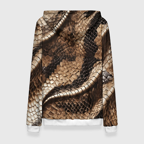 Женская толстовка Красивая змеиная кожа / 3D-Белый – фото 2