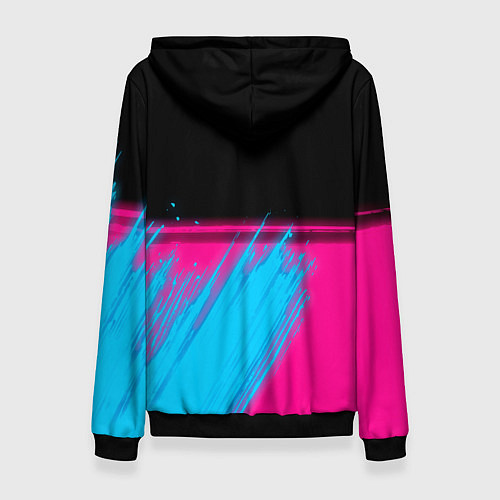 Женская толстовка Stumble Guys - neon gradient посередине / 3D-Черный – фото 2