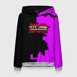 Толстовка-худи женская Tekken pattern pink, цвет: 3D-меланж