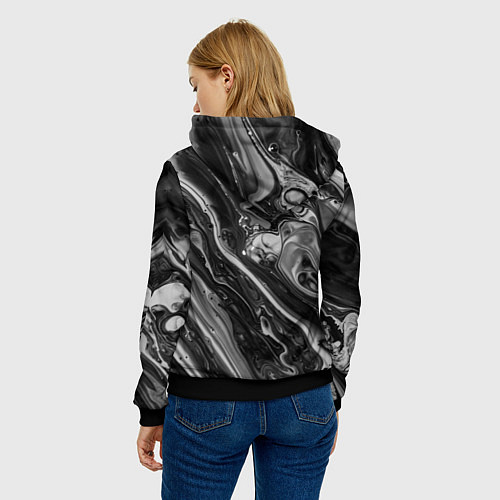 Женская толстовка Чернила / 3D-Черный – фото 4