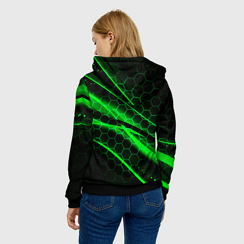 Женская толстовка S T A L K E R 2 кислотный стиль / 3D-Черный – фото 4