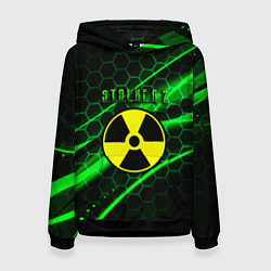 Толстовка-худи женская S T A L K E R 2 кислотный стиль, цвет: 3D-черный