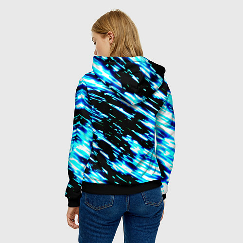 Женская толстовка DOTA холодные краски / 3D-Черный – фото 4