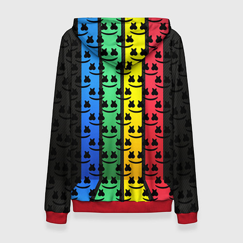 Женская толстовка Marshmello neon music dj / 3D-Красный – фото 2
