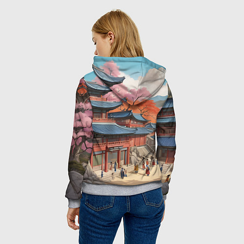 Женская толстовка Чосон иллюстрация / 3D-Меланж – фото 4