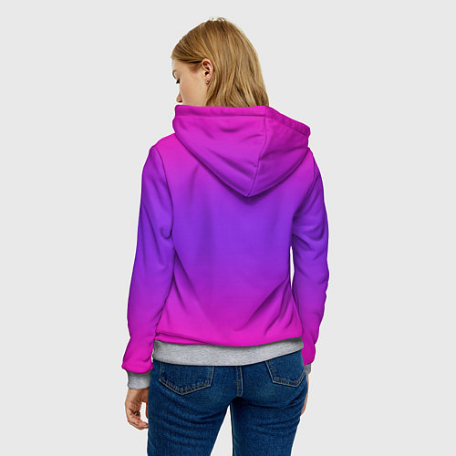 Женская толстовка Sally Face neon gradient / 3D-Меланж – фото 4