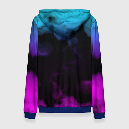 Женская толстовка Градиент - дым / 3D-Синий – фото 2