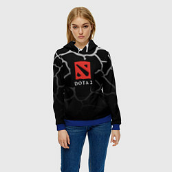 Толстовка-худи женская DOTA2 земля, цвет: 3D-синий — фото 2