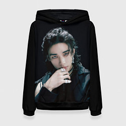 Толстовка-худи женская Stray Kids Hyunjin Giant concept, цвет: 3D-черный