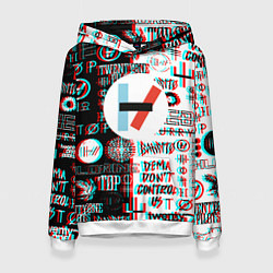 Женская толстовка Twenty one pilots glitch pattern