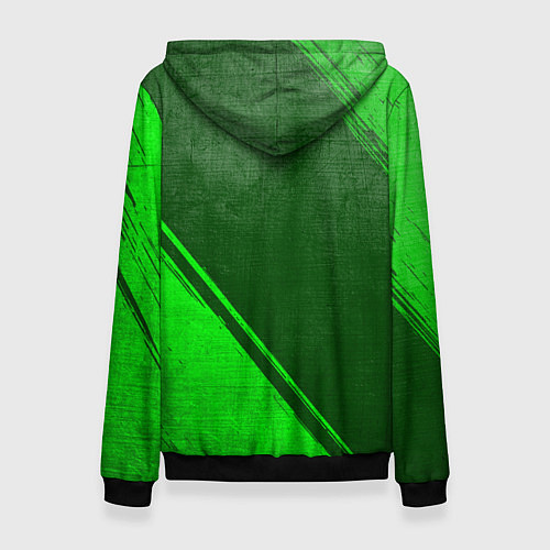 Женская толстовка One Piece - green gradient вертикально / 3D-Черный – фото 2