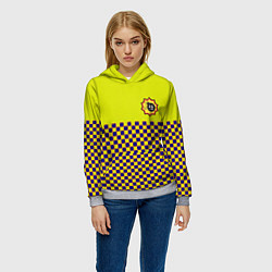 Толстовка-худи женская Serious Sam pattern, цвет: 3D-меланж — фото 2