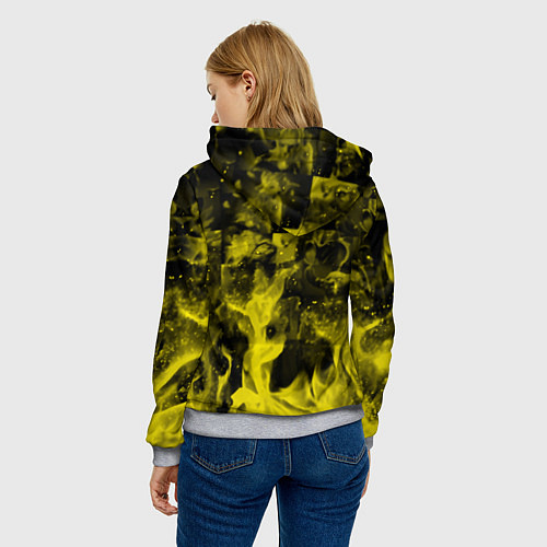 Женская толстовка Half life flame game / 3D-Меланж – фото 4