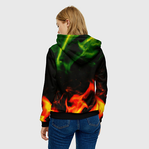 Женская толстовка Cyberpunk 2077 fere steel / 3D-Черный – фото 4