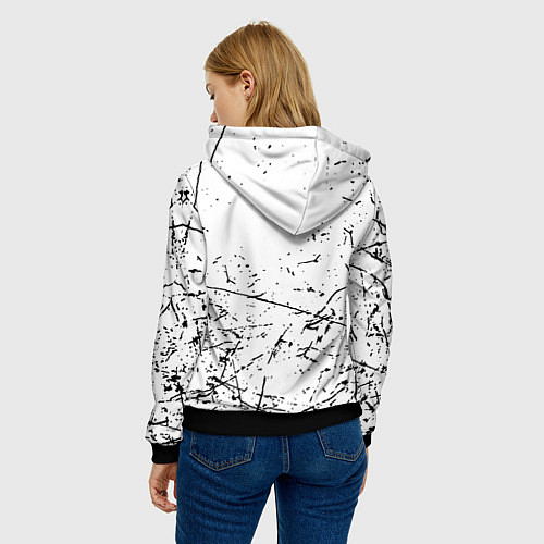 Женская толстовка Символика славянская текстура / 3D-Черный – фото 4