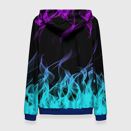 Женская толстовка Death Note - пламя / 3D-Синий – фото 2