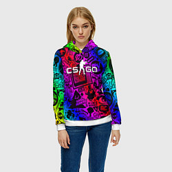 Толстовка-худи женская CSGO tv show, цвет: 3D-белый — фото 2