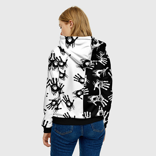 Женская толстовка Death stranding 2 руки / 3D-Черный – фото 4