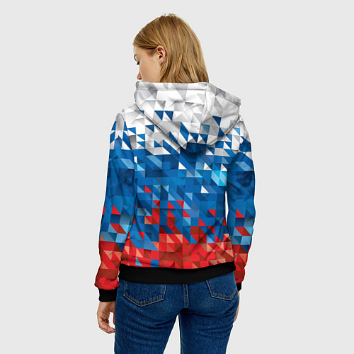 Женская толстовка Пиксельный флаг / 3D-Черный – фото 4