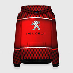 Толстовка-худи женская Peugeot metal steel, цвет: 3D-черный