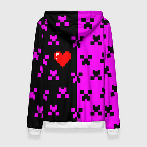Женская толстовка Minecraft love game / 3D-Белый – фото 2