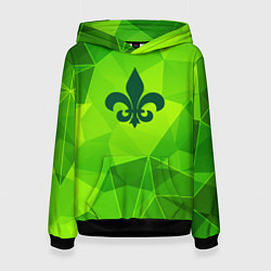 Толстовка-худи женская Saints Row green poly, цвет: 3D-черный