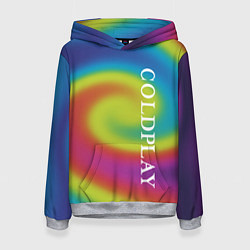Толстовка-худи женская Coldplay moon music album, цвет: 3D-меланж
