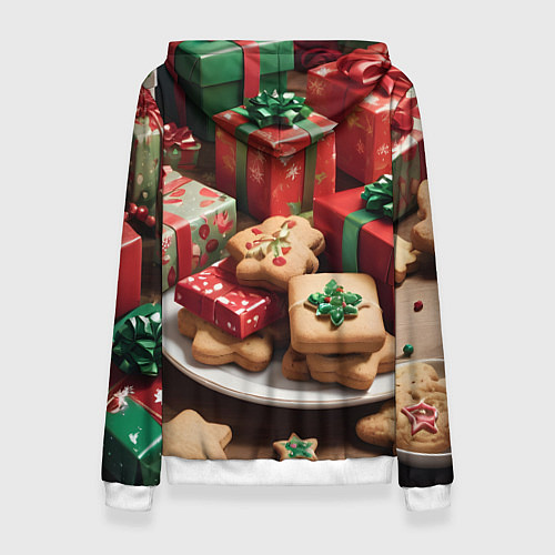 Женская толстовка Рождество подарки / 3D-Белый – фото 2