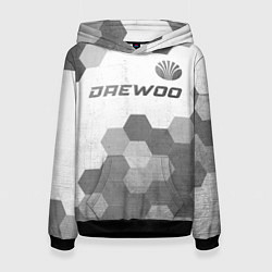 Толстовка-худи женская Daewoo - white gradient посередине, цвет: 3D-черный