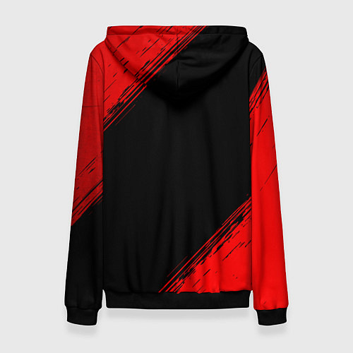 Женская толстовка Leeds United - red gradient / 3D-Черный – фото 2