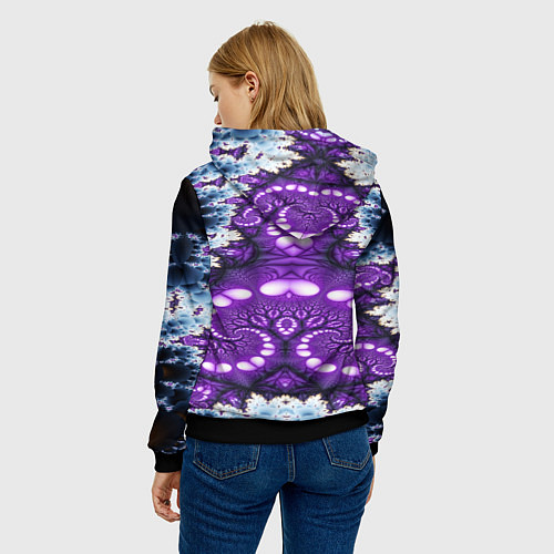 Женская толстовка Абстрактная иллюзия текстура / 3D-Черный – фото 4