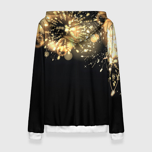 Женская толстовка 2025 год - змея и новогодний салют / 3D-Белый – фото 2