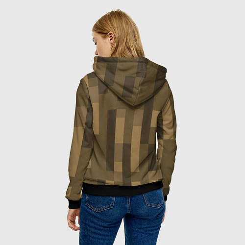 Женская толстовка Wood - Minecraft / 3D-Черный – фото 4