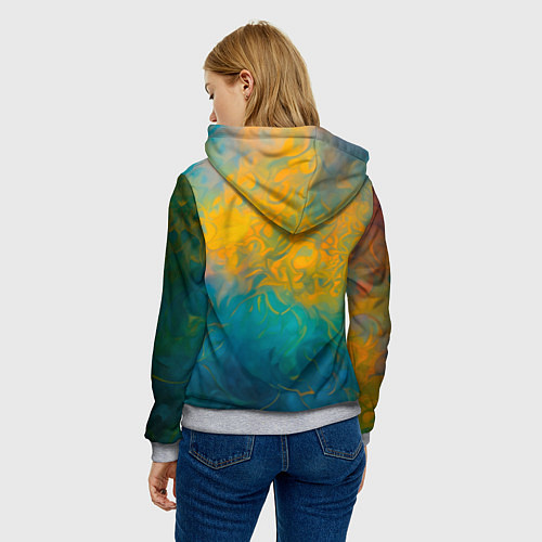 Женская толстовка Нейросеть - безумный клоун / 3D-Меланж – фото 4