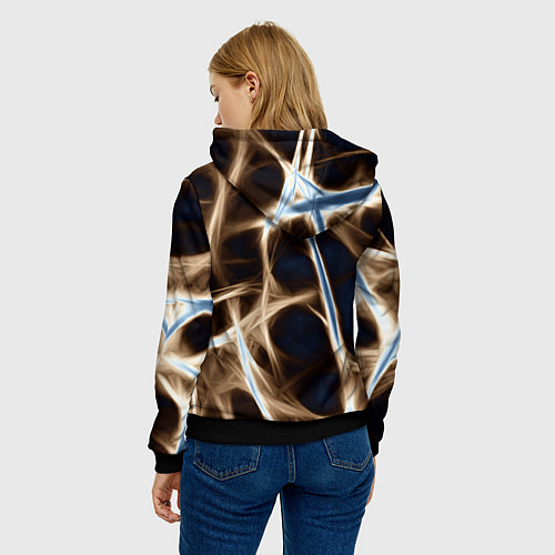 Женская толстовка Неоновые связи / 3D-Черный – фото 4