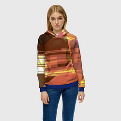 Толстовка-худи женская Оттенки заката, цвет: 3D-синий — фото 2