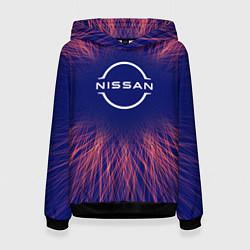 Толстовка-худи женская Nissan red energy, цвет: 3D-черный