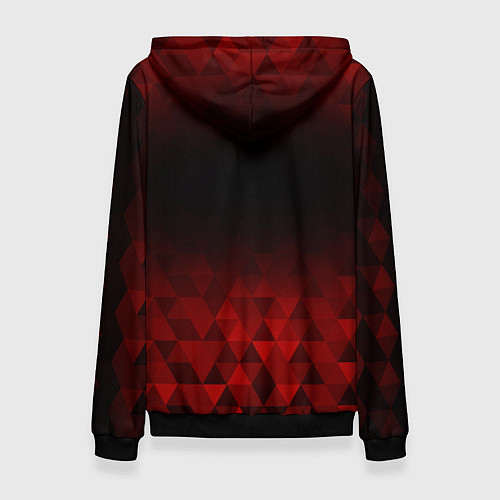 Женская толстовка Watch Dogs red poly / 3D-Черный – фото 2