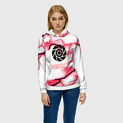 Толстовка-худи женская Portal storm, цвет: 3D-белый — фото 2