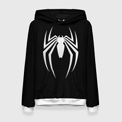 Толстовка-худи женская Black SpiderMan, цвет: 3D-белый