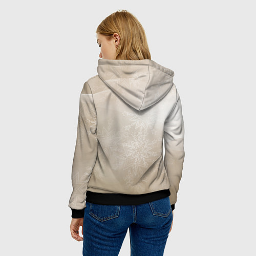 Женская толстовка Новогодний гномик / 3D-Черный – фото 4