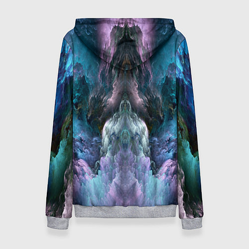 Женская толстовка Фантастический неоновый космос / 3D-Меланж – фото 2