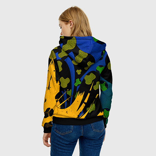 Женская толстовка Абстрактные пятна леопарда / 3D-Черный – фото 4