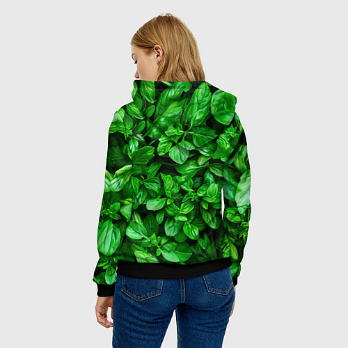 Женская толстовка Базилик зеленый / 3D-Черный – фото 4